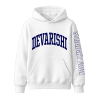 "DEVARISHI STRAIGHT EDGE" Hooded Sweatshirt / White