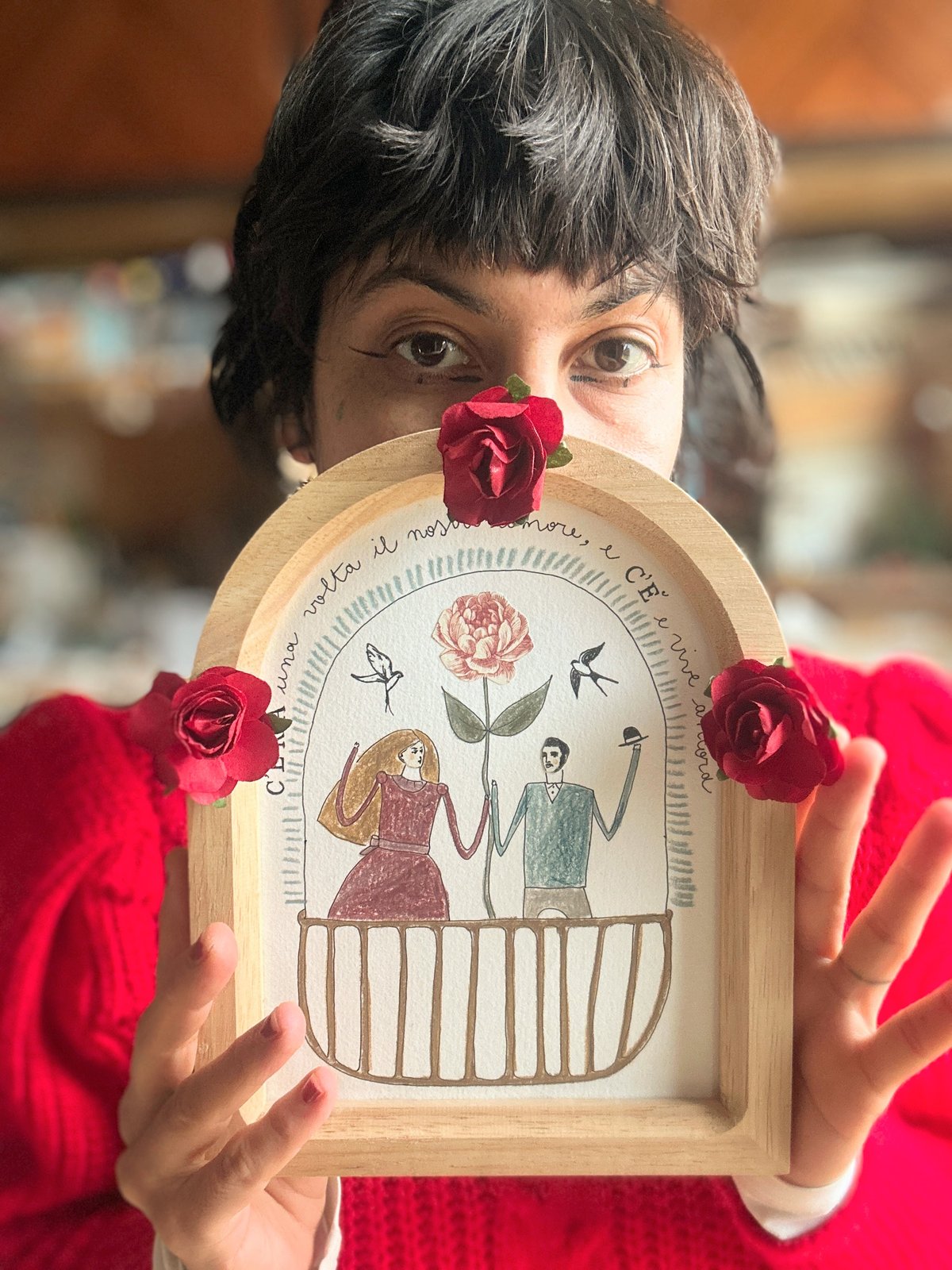 QUADRETTO SAN VALENTINO ♥️ - AMANTI ALLA FINESTRA