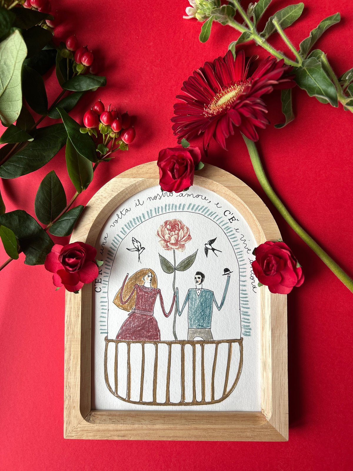 QUADRETTO SAN VALENTINO ♥️ - AMANTI ALLA FINESTRA