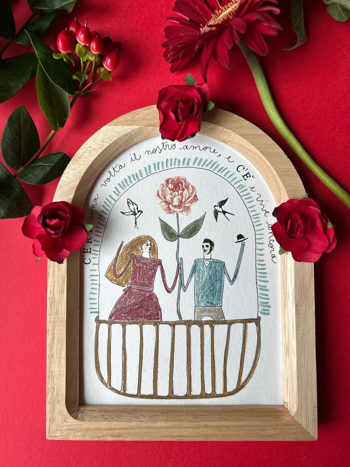 QUADRETTO SAN VALENTINO ♥️ - AMANTI ALLA FINESTRA