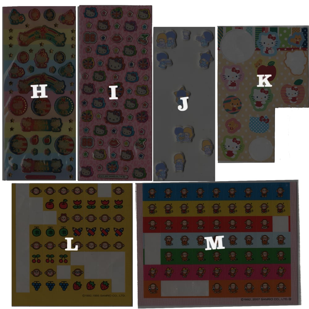 sanrio sticker sheets