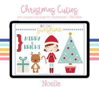 Image 2 of Christmas Cuties - Noelle Digital Sticker Set
