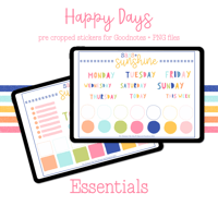 Image 1 of Happy Days - Essentials Digital Sticker Set