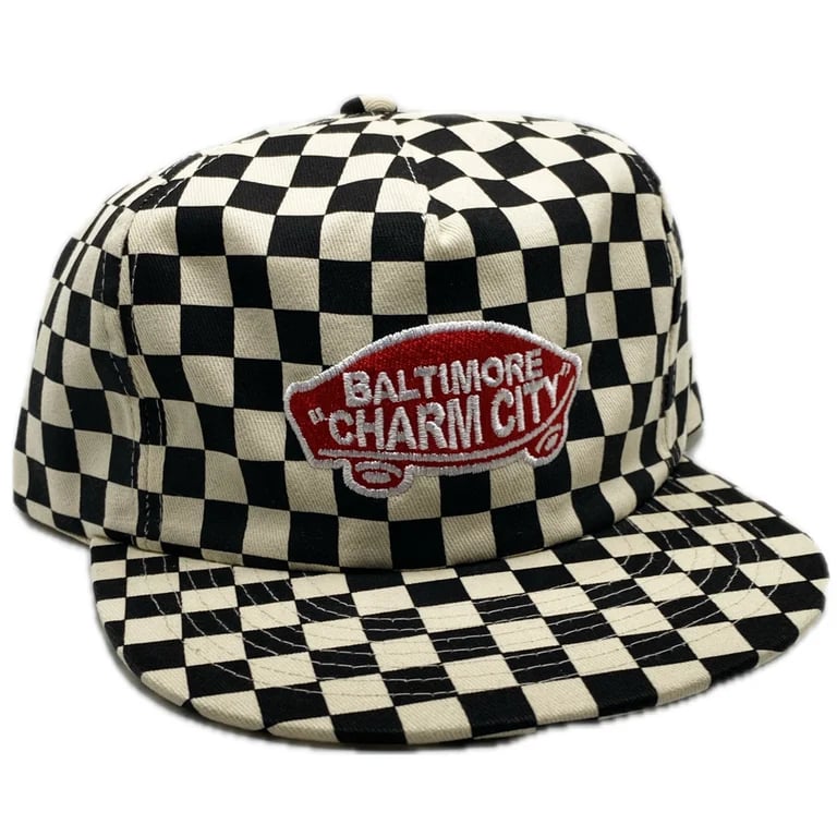 Image of Checkerboard Charm City Hat Red/White (free shipping)