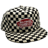 Image 1 of Checkerboard Charm City Hat Red/White