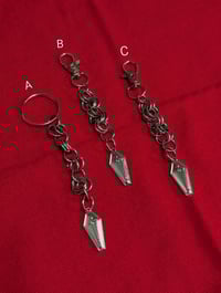 Handmade keychain with Coffin charm 