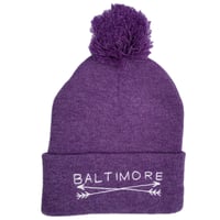 Baltimore Arrows Beanie Purple Pom (free shipping)
