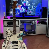 Image 5 of Tom DeLonge Fender Starcasters guitar stickers Blink-182 vinyl decal Bigfoot Yeti