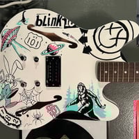 Image 4 of Tom DeLonge Fender Starcasters guitar stickers Blink-182 vinyl decal Bigfoot Yeti