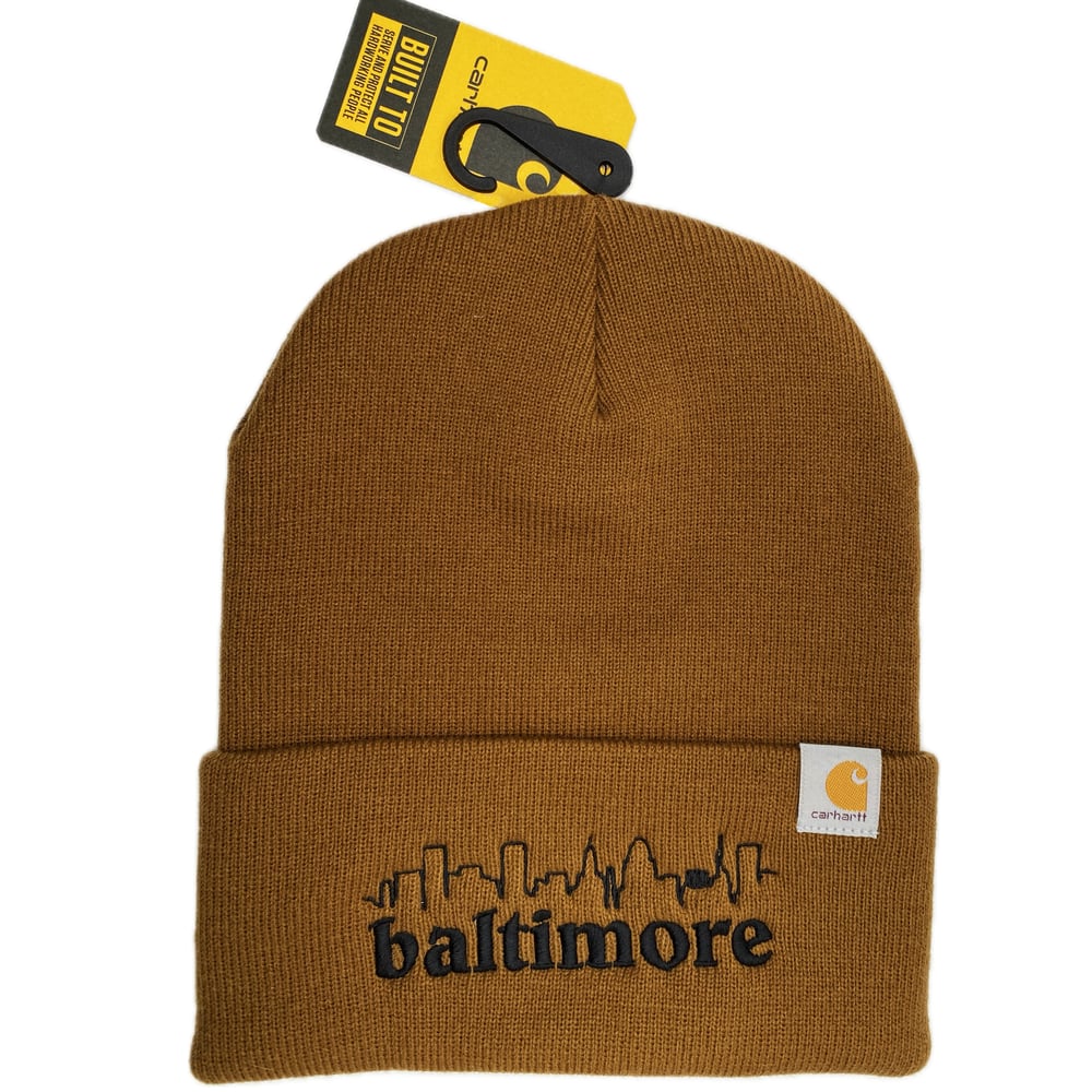 Image of Baltimore Skyline Beanie Carhartt(free shipping)