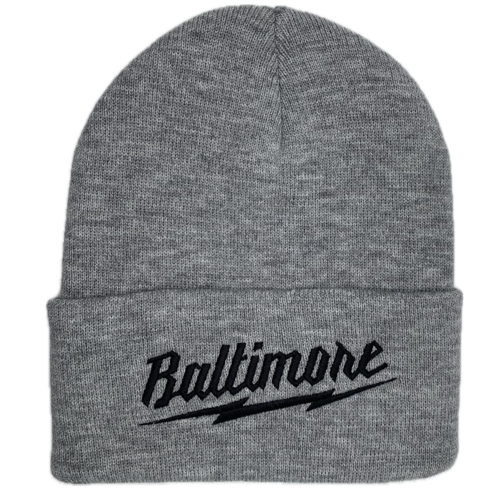Image of Baltimore Bolt Beanie Grey/Black (free shipping)