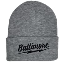 Baltimore Bolt Beanie Grey/Black (free shipping)