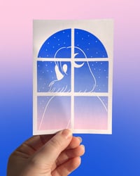 Carte sérigraphie - Nuit étoilée