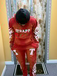 Image 3 of Mens red and white itrapp sweat suit