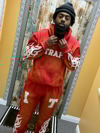 Image 5 of Mens red and white itrapp sweat suit