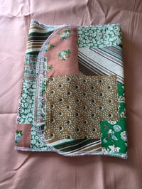 Image 5 of Cotton Rectangle Scarf in Brown Groovy Patchwork 