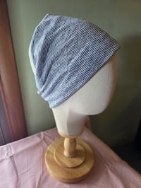 Image 1 of Linen Stretchy Wrap in Black & White Pinstripe 