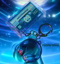 Image 2 of Mini Cassette Tape NFC Keychain - Pixel Ado