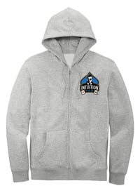 Premium Heather Gray Full Zip Hooded Sweatshirt