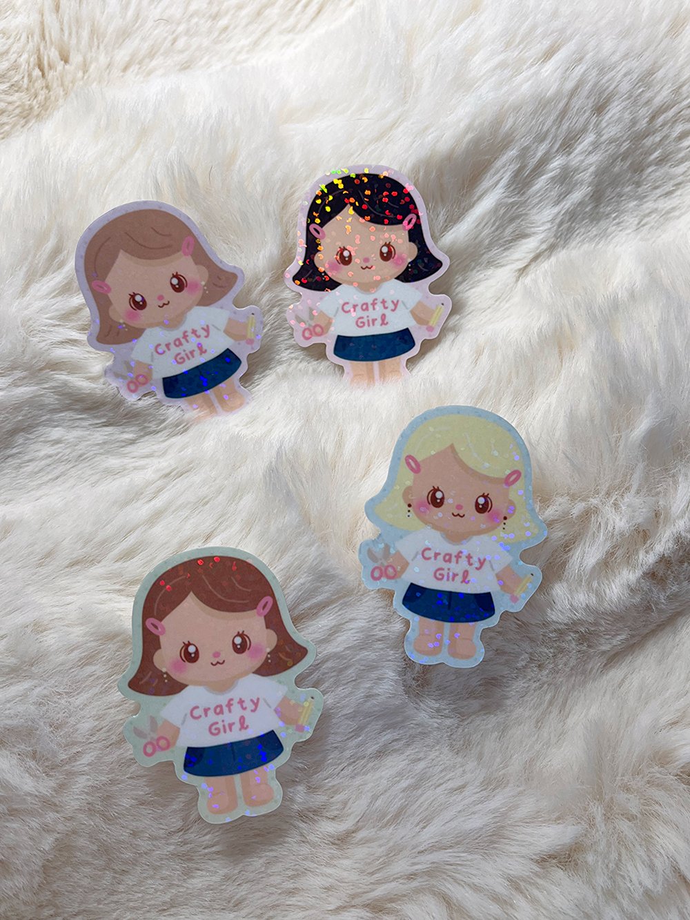 Crafty Girls Sticker | Lovelabstudio