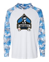 SPF Longsleeve Hooded Tee - Blue and White Camo