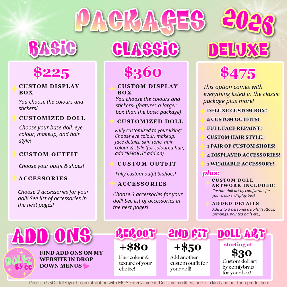 Image of CLASSIC DOLL PACKAGE