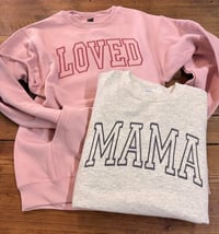 MAMA + LOVED Embroidered Pocket Crew