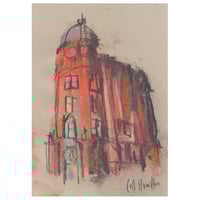 Image 1 of Glasgow Savings Bank Building, New City Road - Pencil, Soft Pastels and Charcoal on Paper  