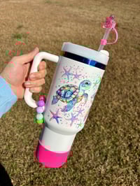 Image 3 of 40oz Stainless Steel Turtle Tumbler