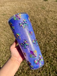 Image 2 of 24oz Acrylic Mardi Gras Bow Cup