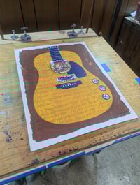Image 4 of Kurt's Guitar Silkscreen Print