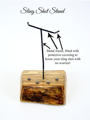 Image of Ashwood Sling Shot Display Stand, Catapult Wooden Stand, Holder for Sling Shot, Handmade Stand