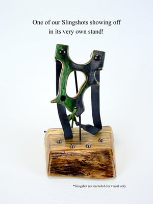 Image of Ashwood Sling Shot Display Stand, Catapult Wooden Stand, Holder for Sling Shot, Handmade Stand