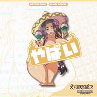 Image 2 of Mexico-Chan OC Enamel Pin In-Hand Extras