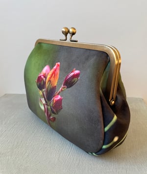 Image of St. Johns Wort, velvet clutch/shoulder bag - roomier size