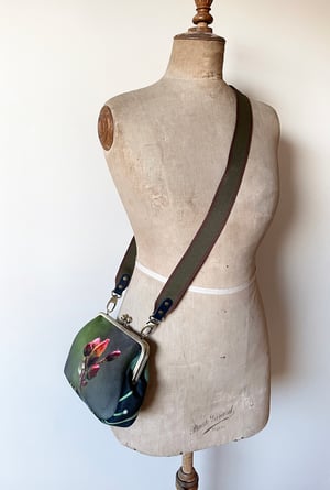 Image of St. Johns Wort, velvet clutch/shoulder bag - roomier size