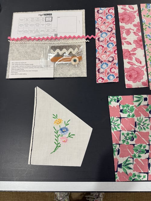 Image of PINK flower pincushion kit (PLEASE limit one per person)