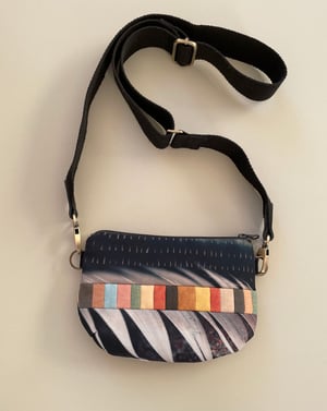 Image of Feather patchwork, crossbody print and plant-dyed bag