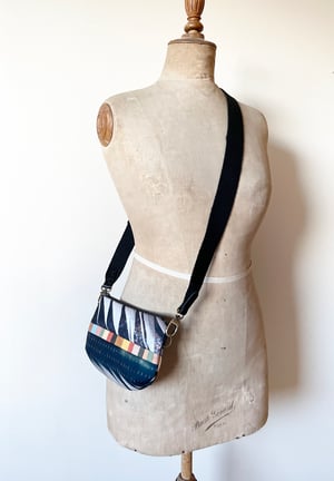 Image of Feather patchwork, crossbody print and plant-dyed bag