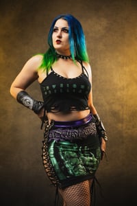 Image 9 of S/M Tribal Gaze Crop Top/Mini Skirt Set