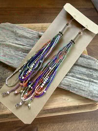 Image 10 of 'Movement' . Beaded Tassel  earrings