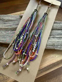 Image 12 of 'Movement' . Beaded Tassel  earrings