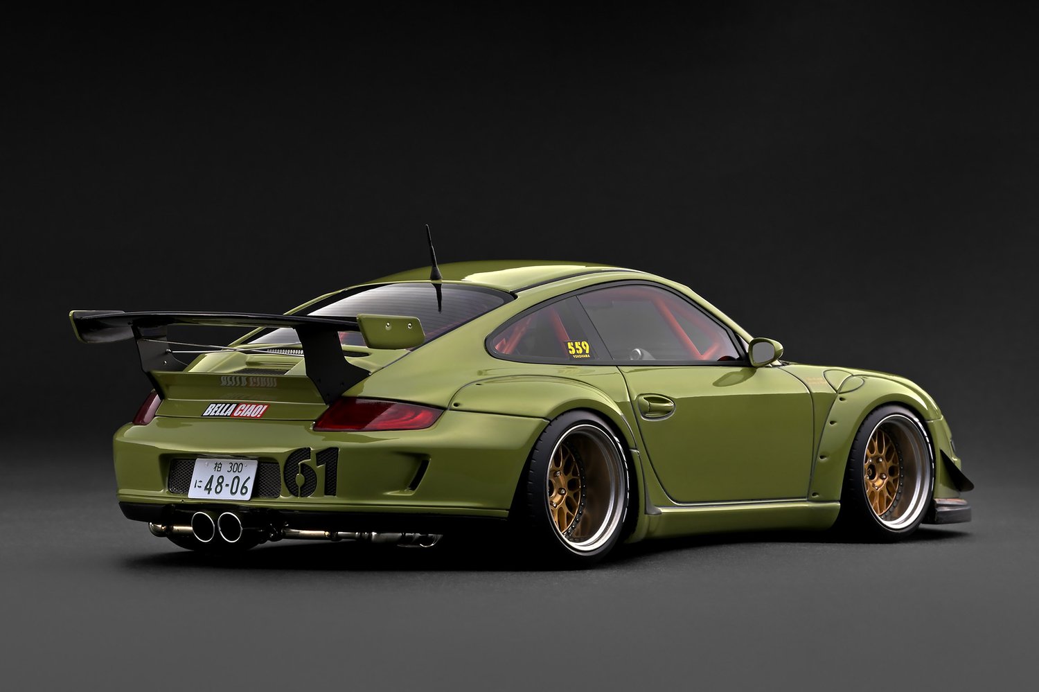 Image of 1/18 RWB GT3RS Olive (Nakai-san's own Race Car)
