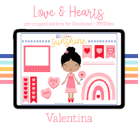 Image 3 of Love & Hearts Digital Sticker Set