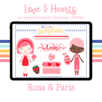 Image 4 of Love & Hearts Digital Sticker Set