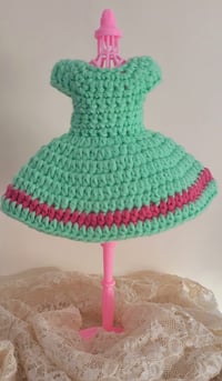 Image 2 of Amigurumi Crochet Doll with green dress