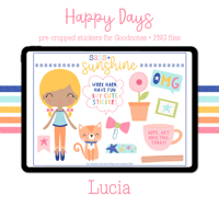 Happy Days - Lucia Digital Sticker Set