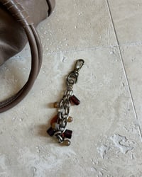 Image 7 of TAUPE LEATHER LEAF BAG