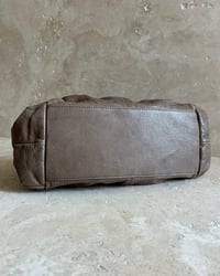 Image 6 of TAUPE LEATHER LEAF BAG