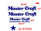 Image 1 of MasterCraft Competition Master Craft Boat decal . UV safe. Lifetime warranty.